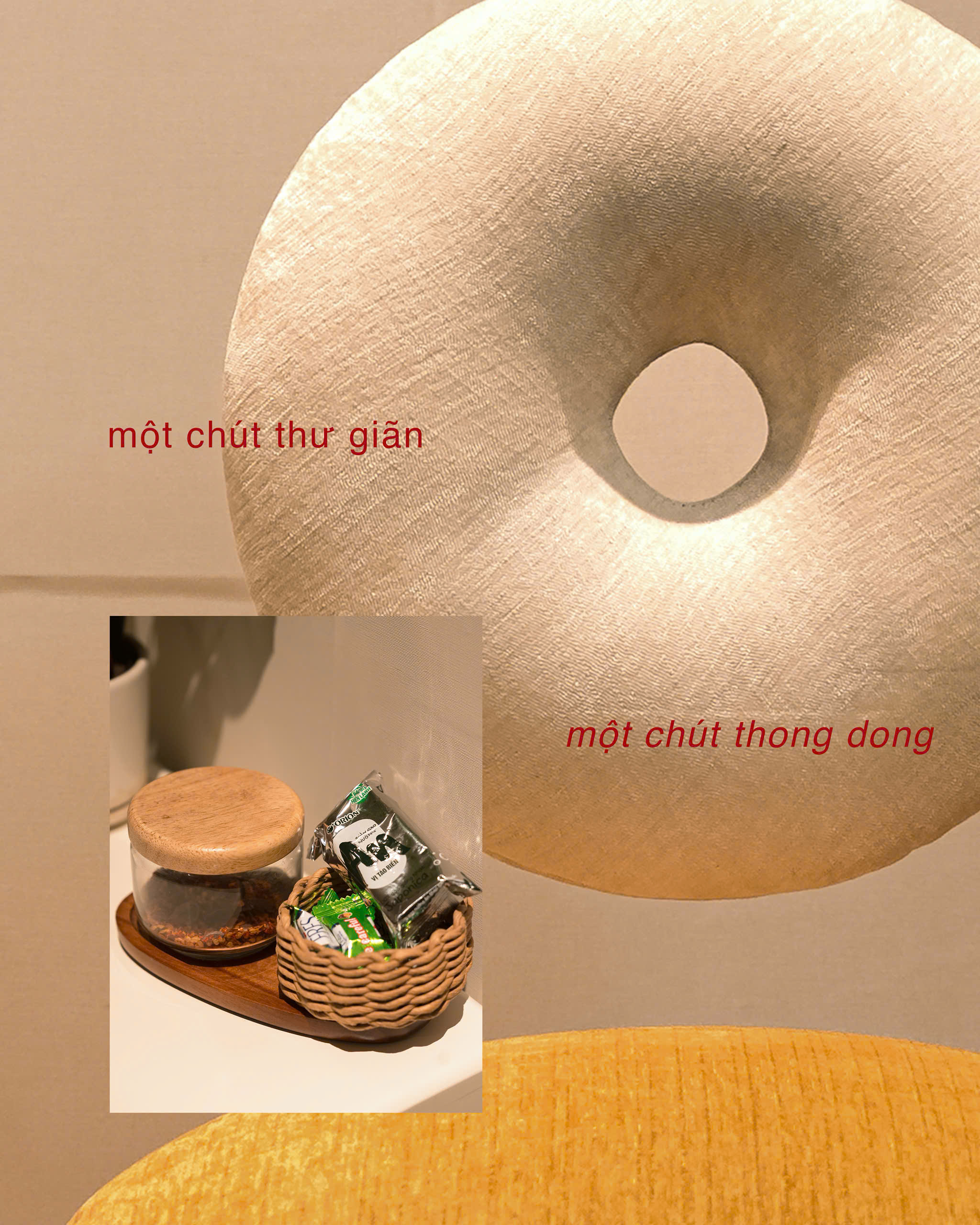 Góc thư giãn và đồ uống tại Cherri Beauty Room